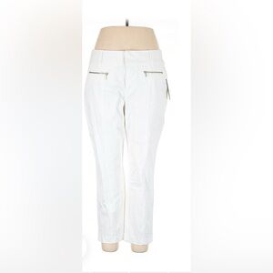INC International Concepts White Ankle Cropped Pants